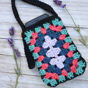 Crochet Granny Square Phone Bag Pattern, Crossbody Purse (PDF Pattern) image 8