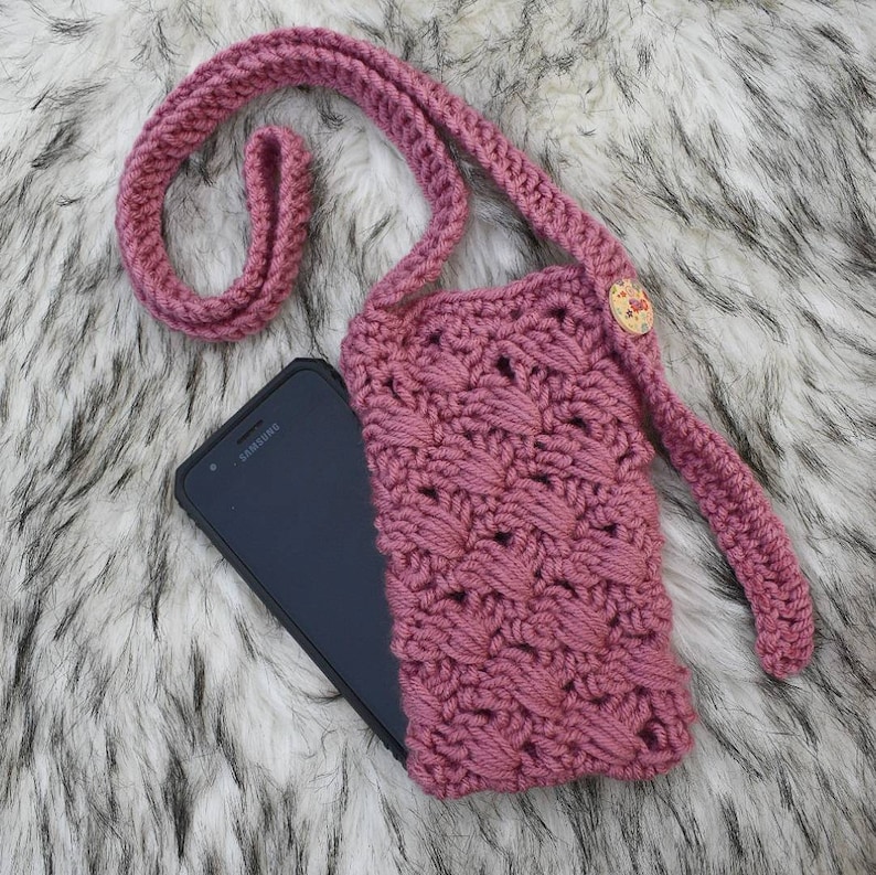 Crochet Phone Bag Pattern – Crossbody Cell Phone Purse (Digital Download) image 8