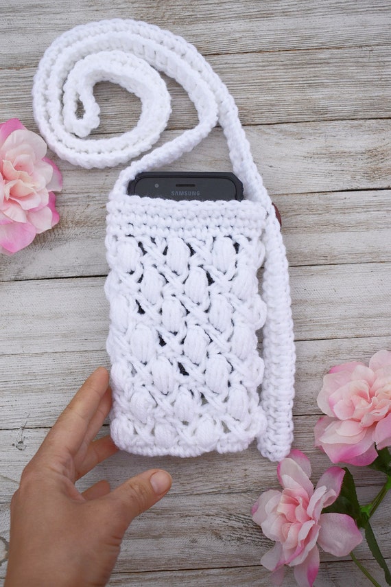 Crochet Phone Bag Pattern – Easy Minimalist Crossbody Purse (PDF Pattern)