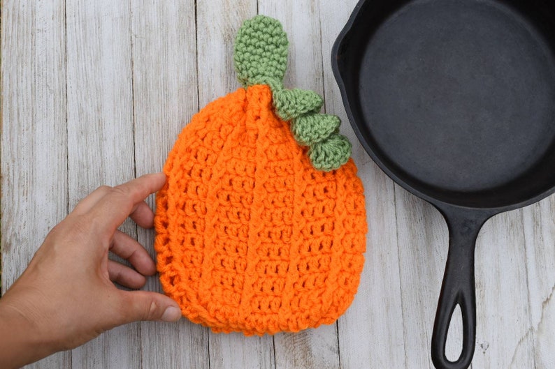 Pumpkin Hot Pad crochet pattern instant download digital easy Etsy