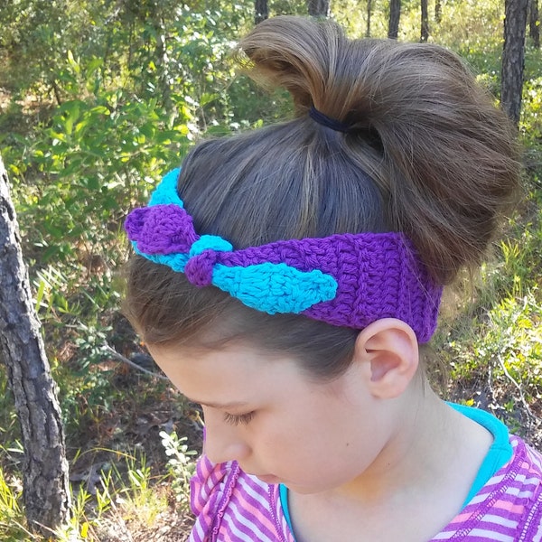 Tied and True headband PDF pattern, crochet pattern, crochet headband, easy crochet pattern, beginner crochet pattern, summer headband