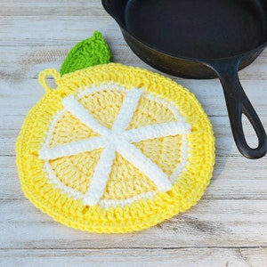 Easy Crochet Pattern Lemon Potholder Citrus Hot Pad Instant - Etsy