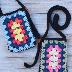 Crochet Granny Square Phone Bag Pattern, Crossbody Purse (PDF Pattern) image 9