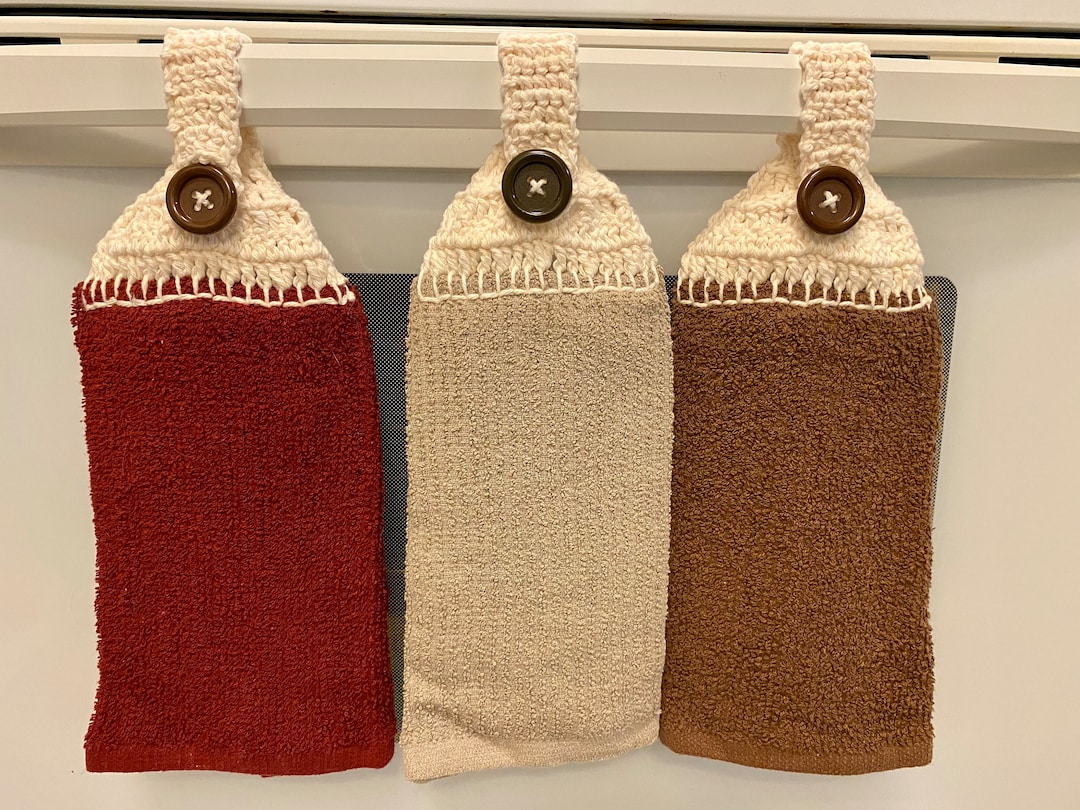 Hanging Kitchen Towels With Button Hanging Hand Towel - Etsy