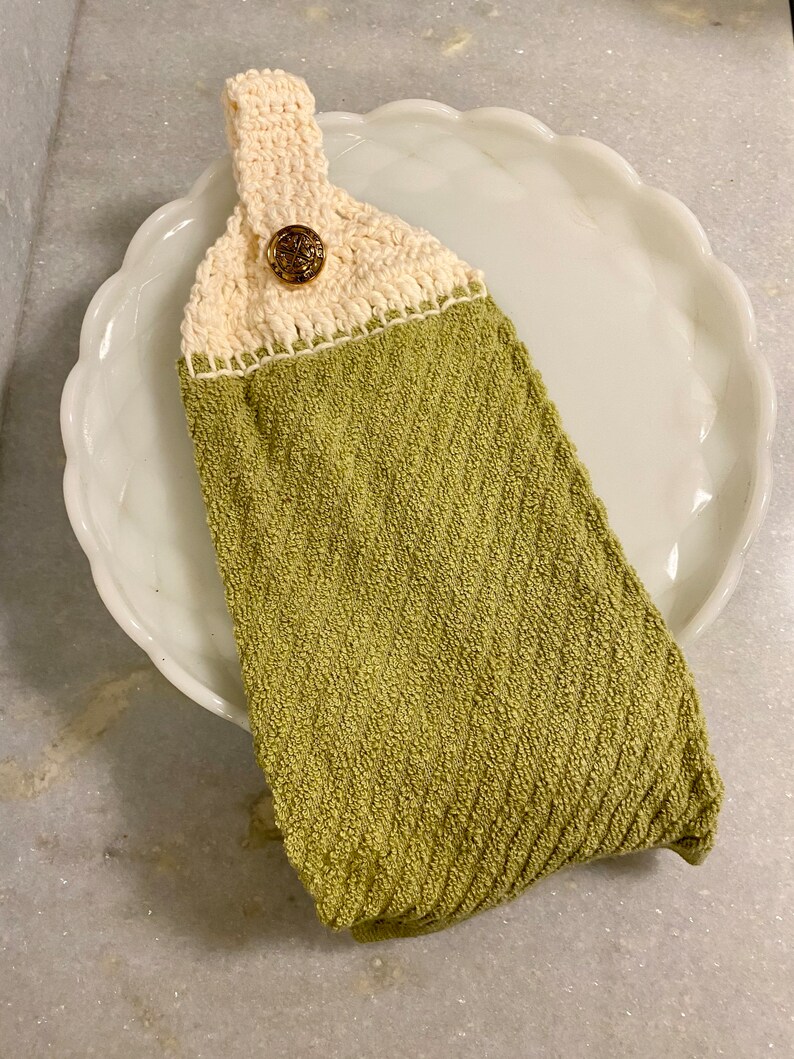 Hanging Kitchen Towels With Button Hanging Hand Towel Etsy