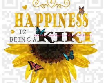 Glück ist ein Kiki sofortiger download Sonnenblume Sublimation Png, Oma Sublimation download, Sonnenblume Png