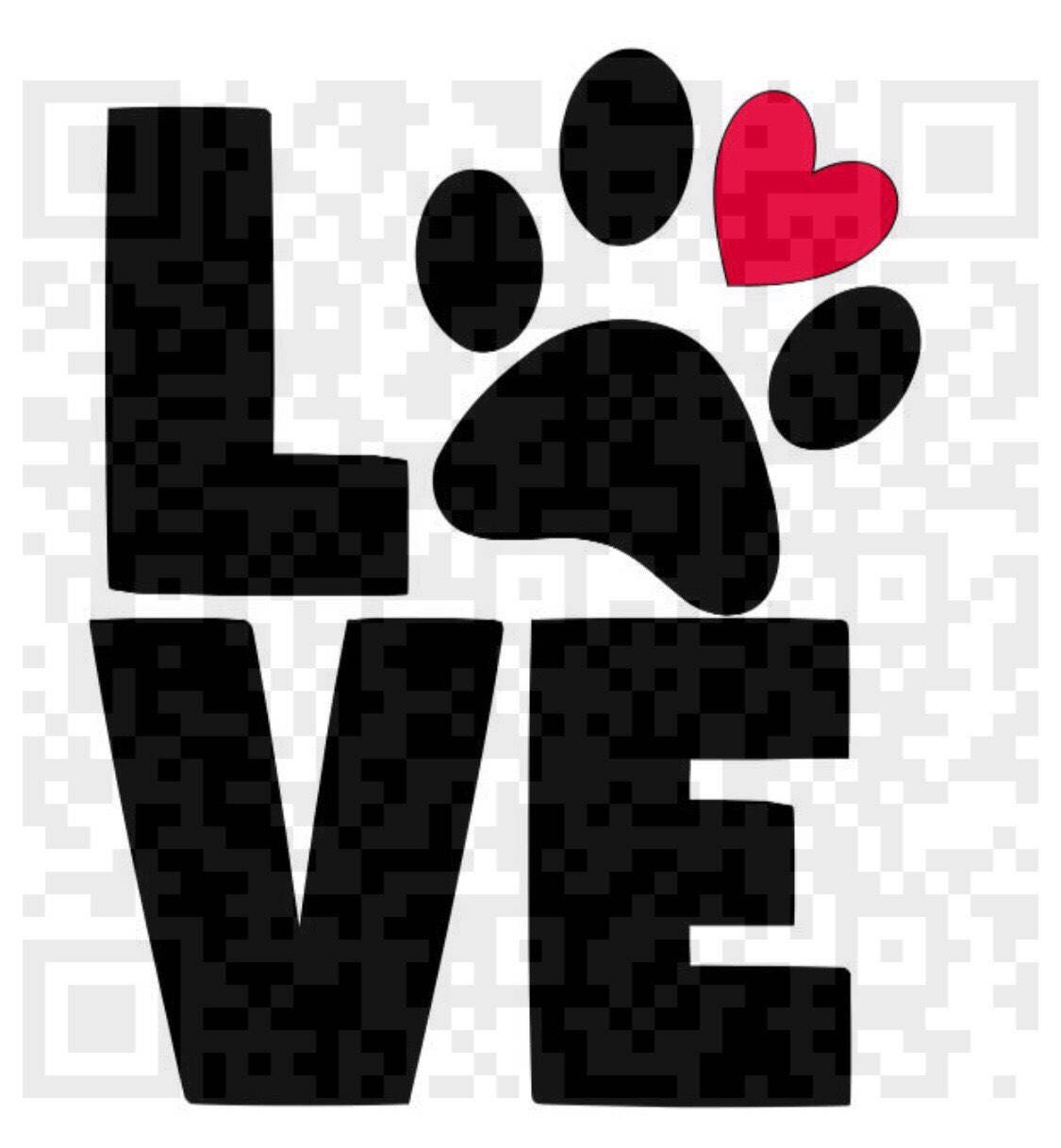 Love Paw Print PNG Love PNG Digital Cutting File Cricut | Etsy