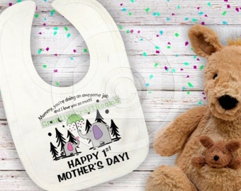 Happy 1st Mother's Day Sofort-Download für den Sublimationsdruck, Mama, du machst einen tollen Job und ich liebe dich sehr Png