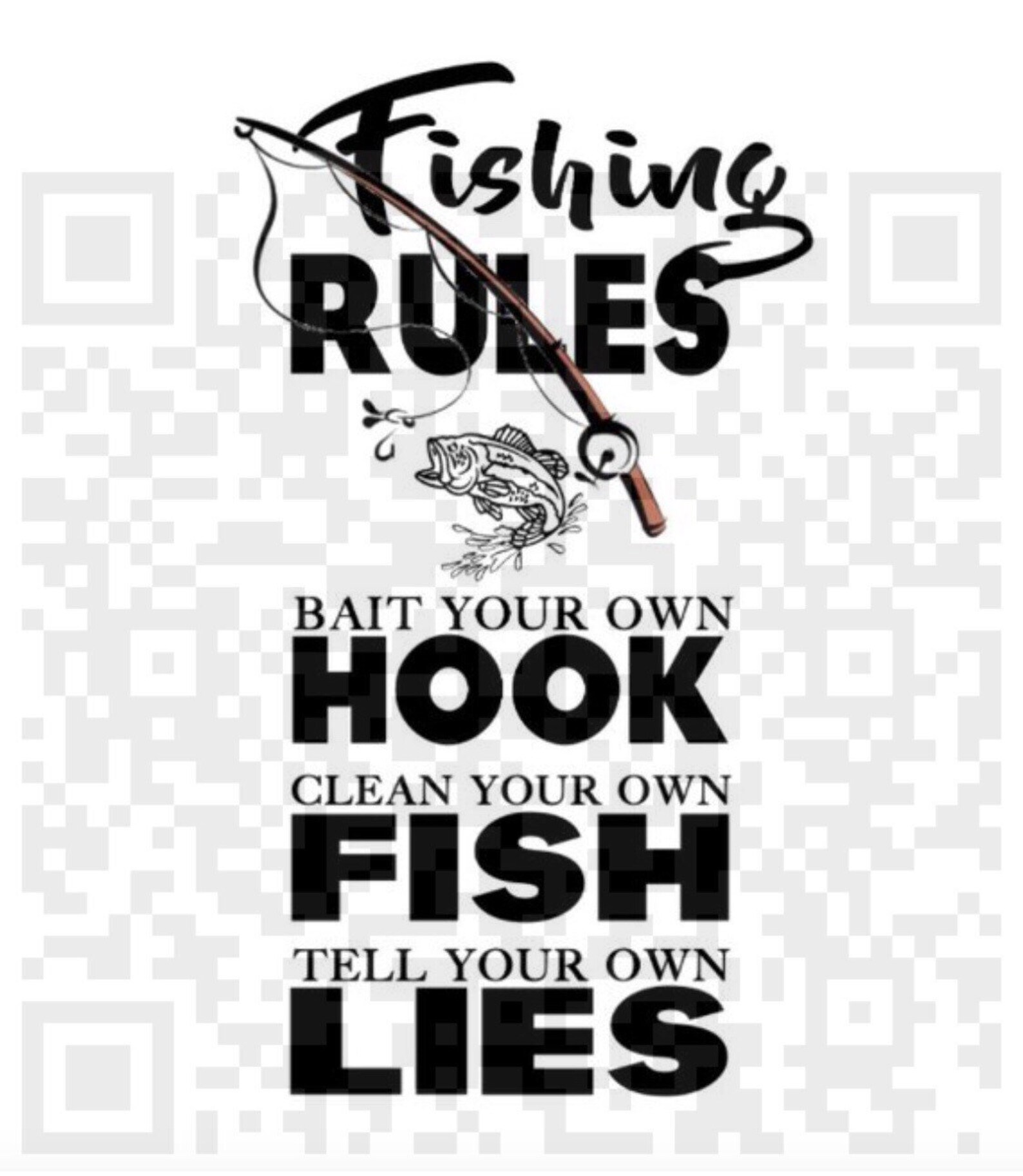 Fishing Rules Png Fishing Rules Wall Art Quote DIGITAL Mens Etsy