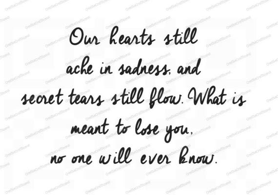Our Hearts Still Ache With Sadness Png Your Wings Were Ready Etsy