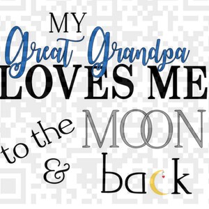 My Grandpa Loves Me to the Moon and Back Svg - Etsy