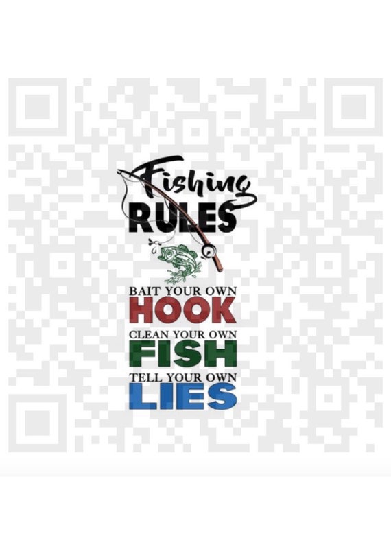 Fishing Rules png Fishing Rules Wall Art quote DIGITAL Mens Etsy