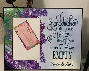 Grandchildren fill a place in your heart you never knew was empty quote, Grandparent gift,Grandchildren quote, Gift for Grandparent