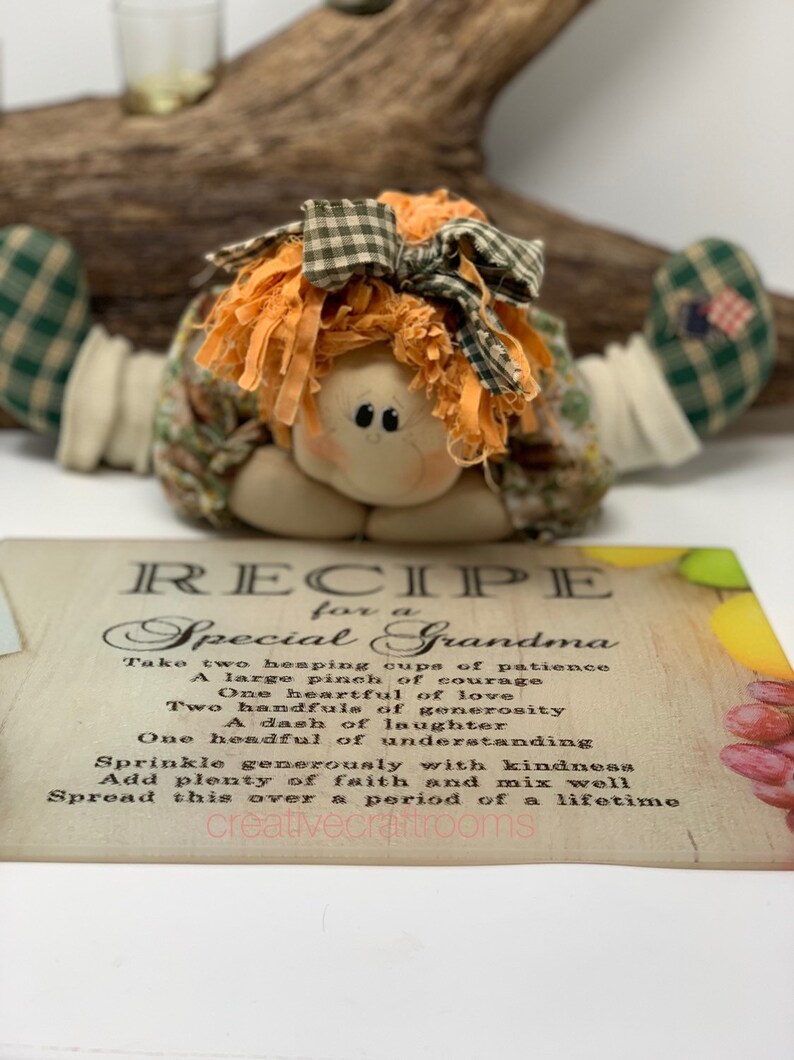 Grandma's Kitchen glass cutting board Recipe for a Etsy