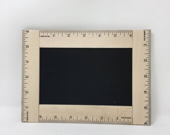 Reusable Blank Chalkboard with Rulers, Reusable First Day of School Chalkboard sign
