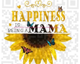 Glück ist eine Mama sofortiger download Sonnenblume Sublimation Png, Oma Sublimation download, Sonnenblume Png