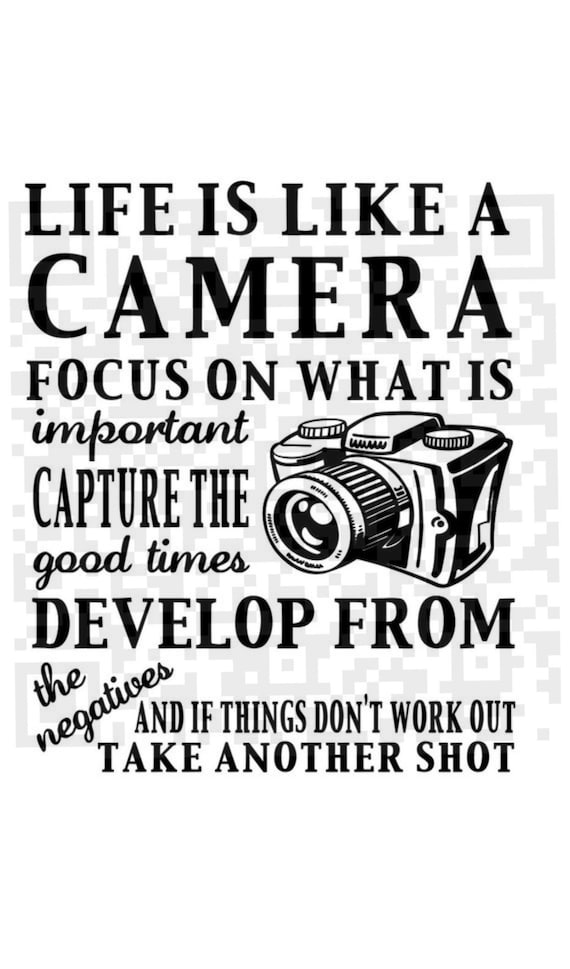 Download Camera SVG Camera Quote Digital Download Life is like a | Etsy
