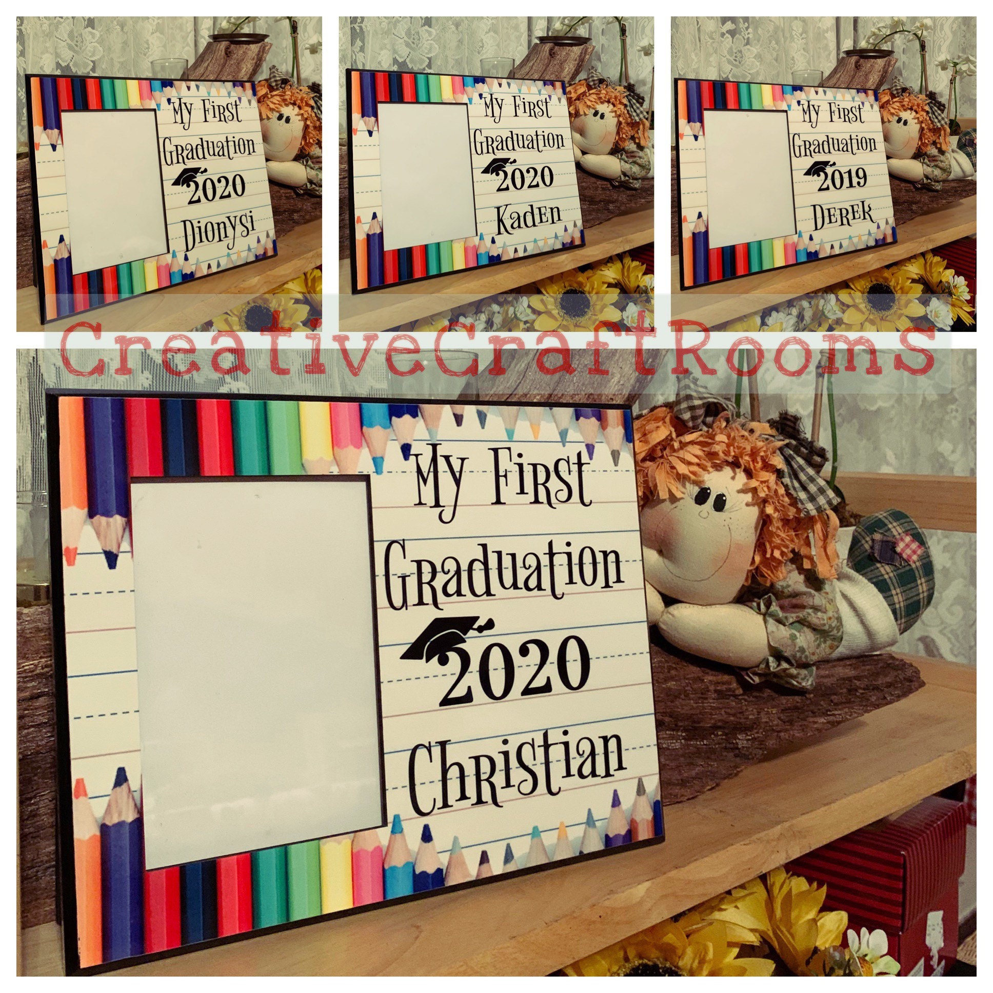 My First Graduation Photo Frame Preschool Personalized Etsy