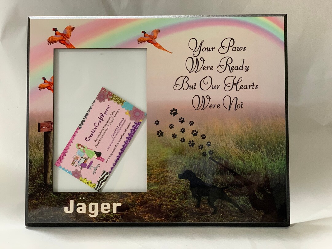 Hunting Dog Memorial Frame, German Shorthair Memorial Pet Frame, Your