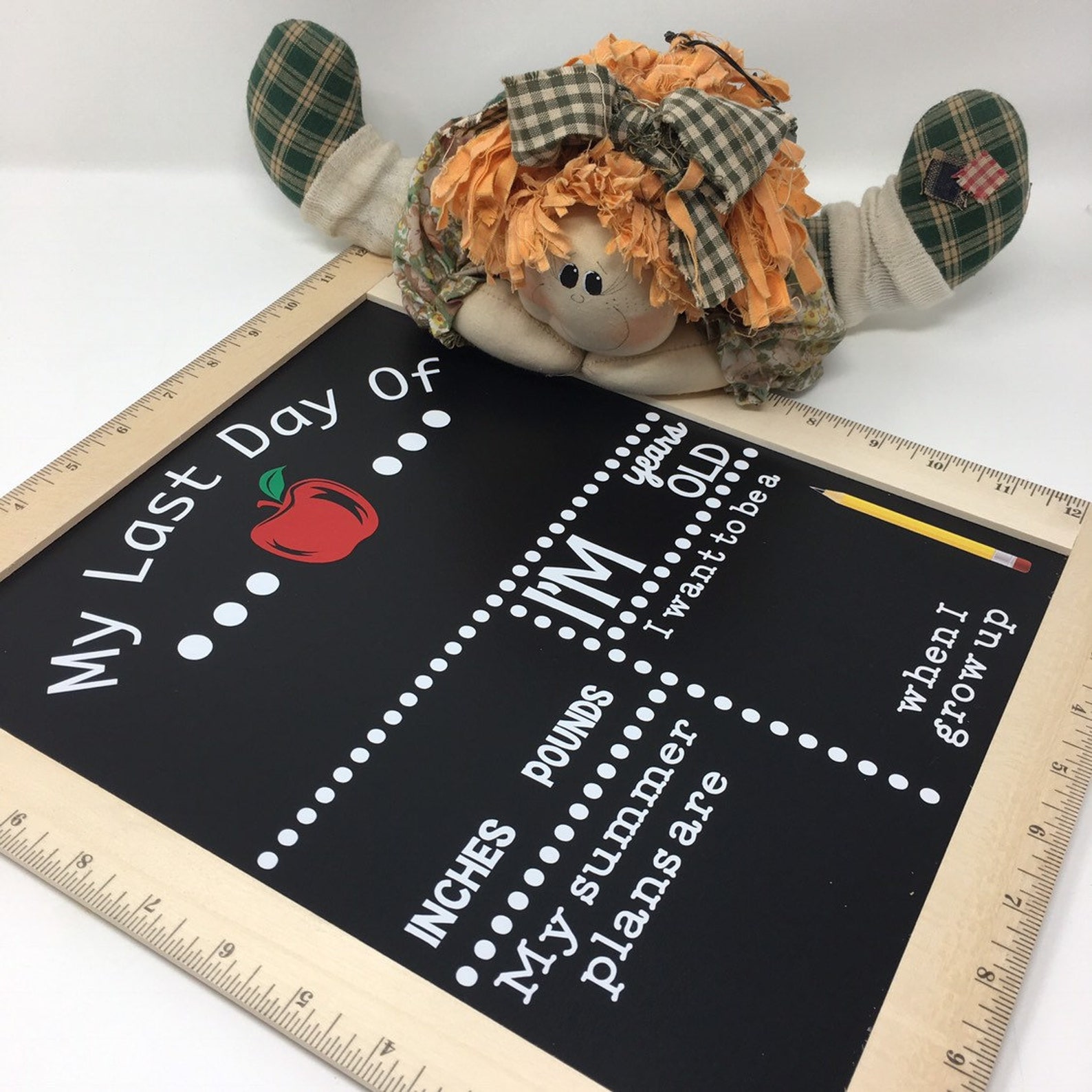 Last Day of School Chalkboard Reusable Last Day of School - Etsy
