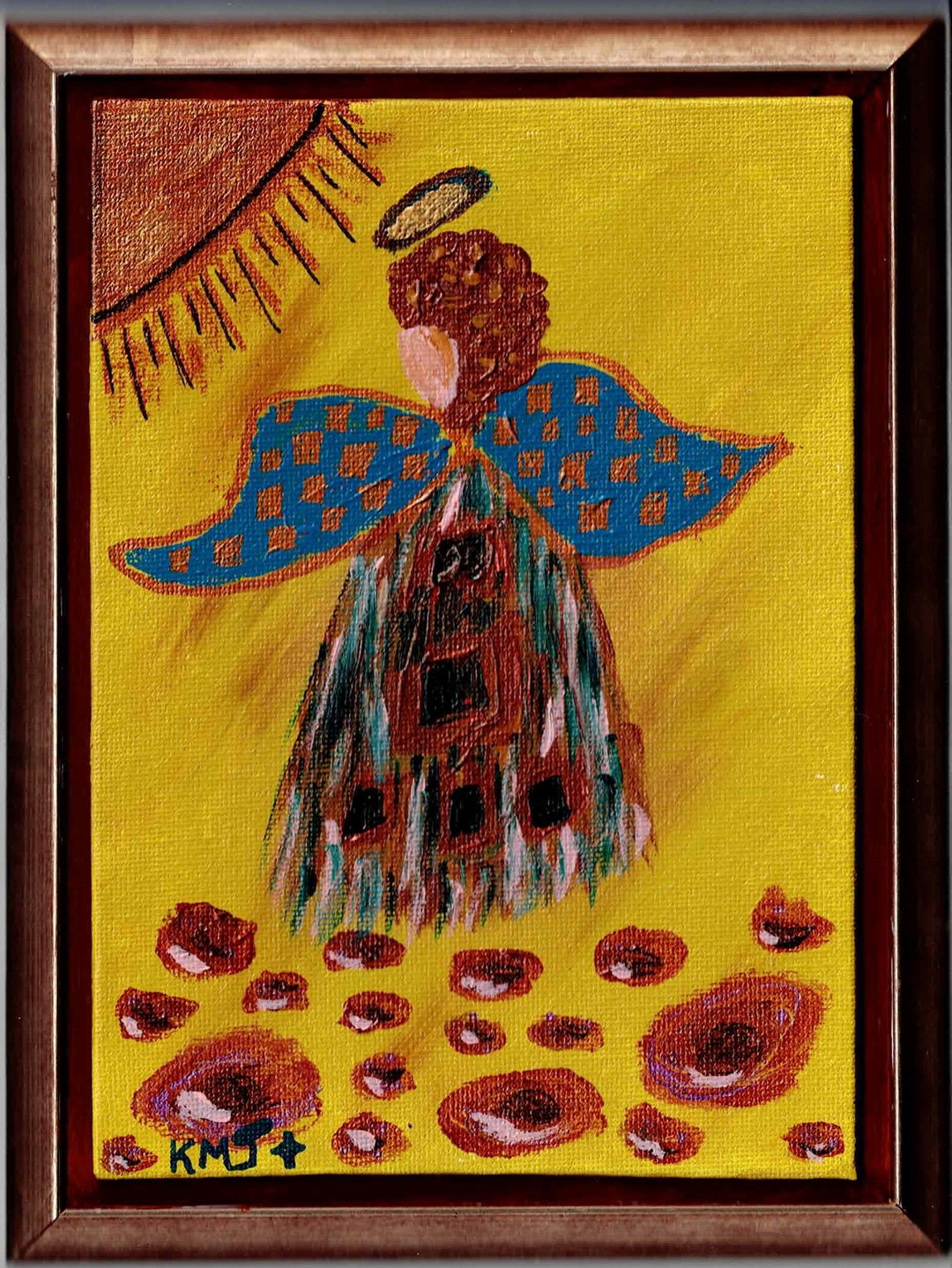 Angeling Element Elemental Angel of Earth Attunement ORIGINAL Painting 5x7, Acrylic ...