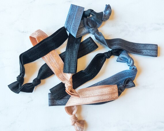 Set Of 10 Neutral Everyday No Crease Hair Ties Elastic Hair Etsy