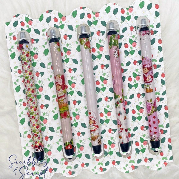 Strawberry Shortcake Epoxy InkJoy Pens