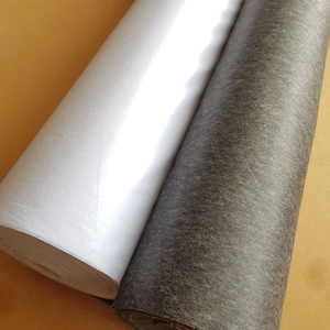 Fusible Interfacing, iron on Interlining, Stayflex, Stabiliser, White,  Grey , Light to Medium Weight,