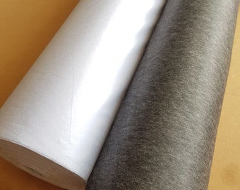 Fusible Interfacing, iron on Interlining, Stayflex, Stabiliser, White,  Grey , Light to Medium Weight,