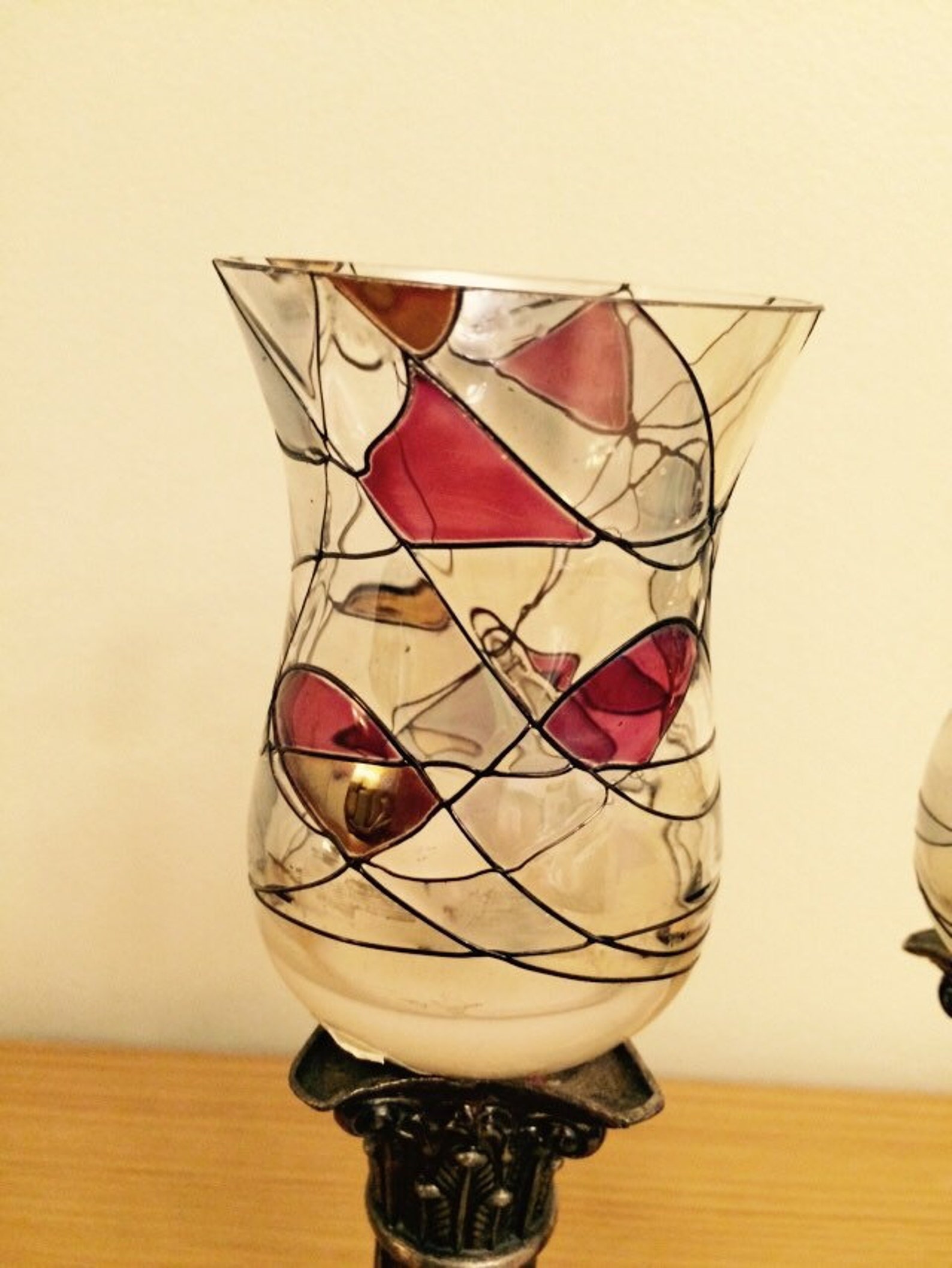 Partylite Mosaic Peglite Glass Candle holders Set/2 Votive Etsy