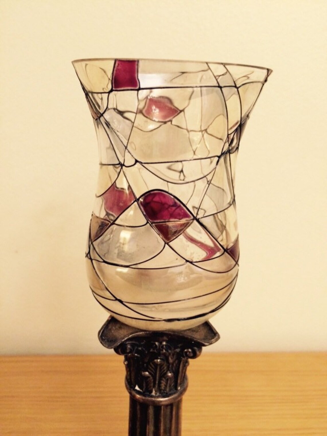 Partylite Mosaic Peglite Glass Candle holders Set/2 Votive Etsy