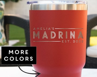 Personalized Madrina Tumbler | Regalo Para Madrina | Regalo Para Bautismo | Padrinos Proposal, Design: GDMA2