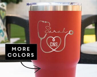 Personalized Engraved Tumbler for Doctors or Medical Professionals | Custom Gifts for Nursing Graduates | Gifts for Doctors, Design: MED1
