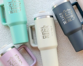 Custom Promotional 25-Pack 40OZ Stainless Steel Insulated Tumbler with  straw and handle from Factory