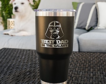 Darth Vader Becher für Papa - Star Wars Geschenk, personalisierte Wasserflasche für Papa, Bester Papa der Galaxie, Geschenke für Papas, Design: LD5