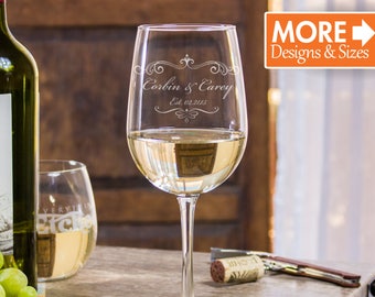 Wedding Wine Glasses Etsy