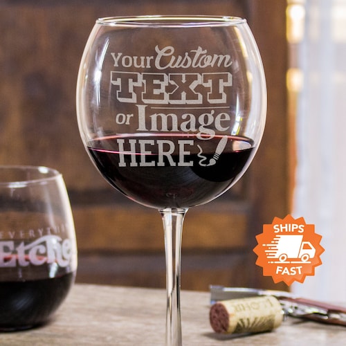 Personalized Engraved Wine Glass,Funny Wine Glass,Etched Wine,Custom Wine Glass 