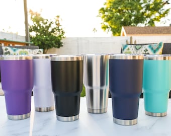 Single Blank 30oz Tumbler | Engraving Blanks | Blank  Tumblers for Vinyl | Various Colors | Tumbler for Cup Holder, Design: BLANK