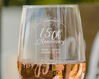 Copas De Vino Leonardo 460 Ml Juego De 2 Con Grabado - Regalo De Boda - Regalos Para Bodas, Aniversarios Y Compromisos - Copa Con Nombre - España