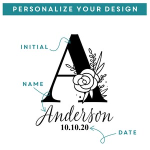 Custom Initial Tumbler - 40oz Tumbler With Handle & Straw ...