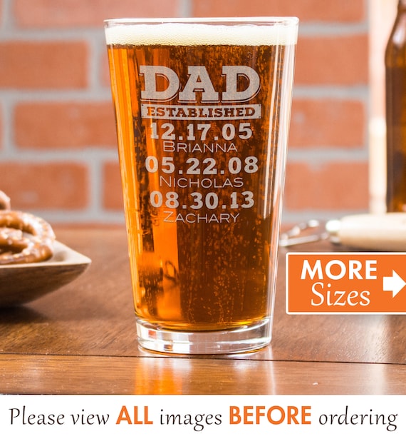 dad pint glass gifts for dad personalized beer glass for etsy