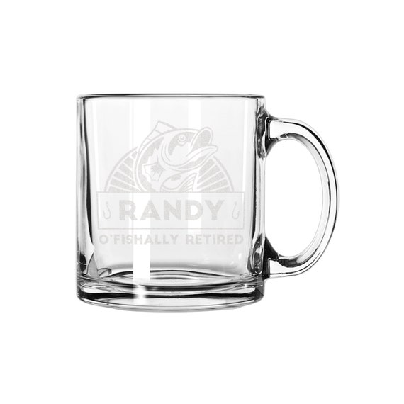 Buy Fishing Retirement Gift Etched Whiskey Glass for Fisherman
