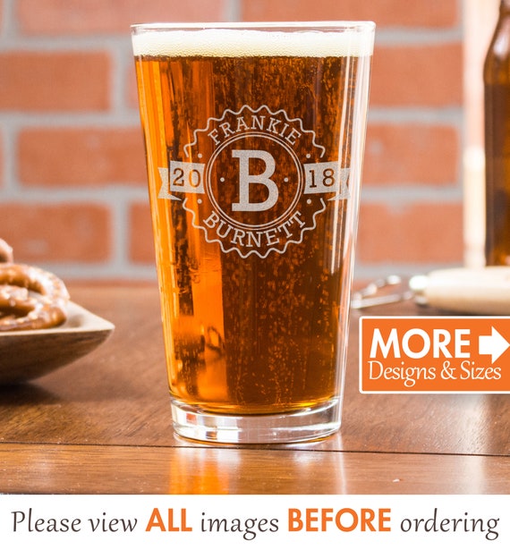 Custom Beer Glass Personalized Pint Glasses Groomsmen Gift Etsy