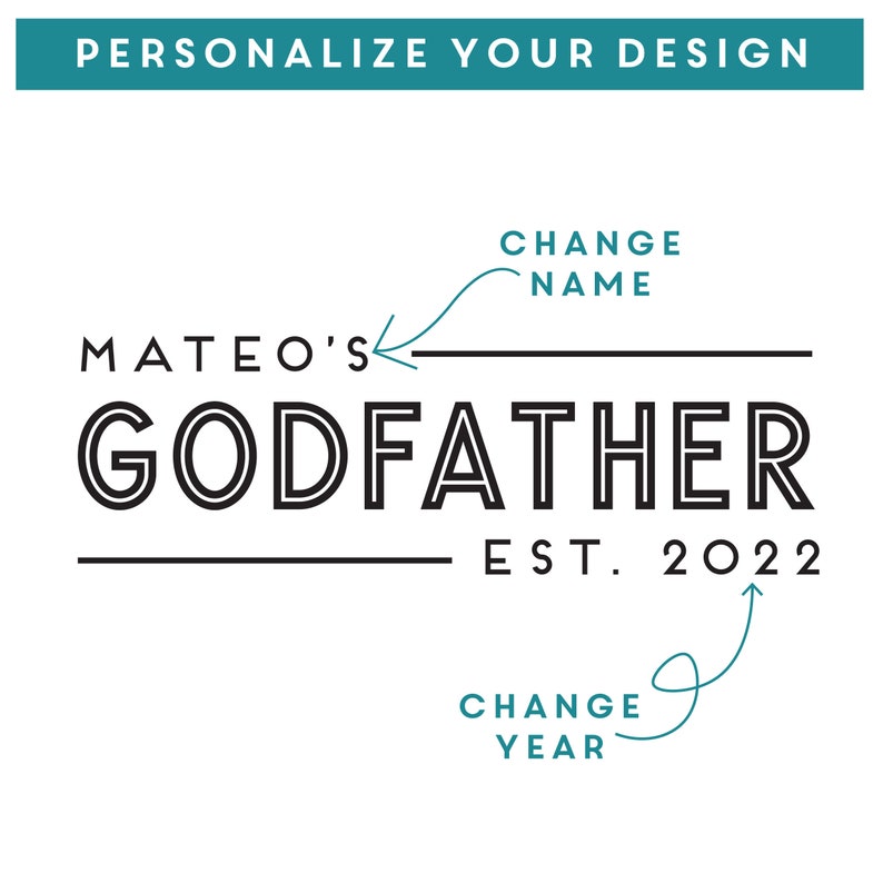 Personalized Godfather Beer Glass Engraved Pint Glass, Godfather Gifts, Baptism Presents, Design: GDPA1 image 3