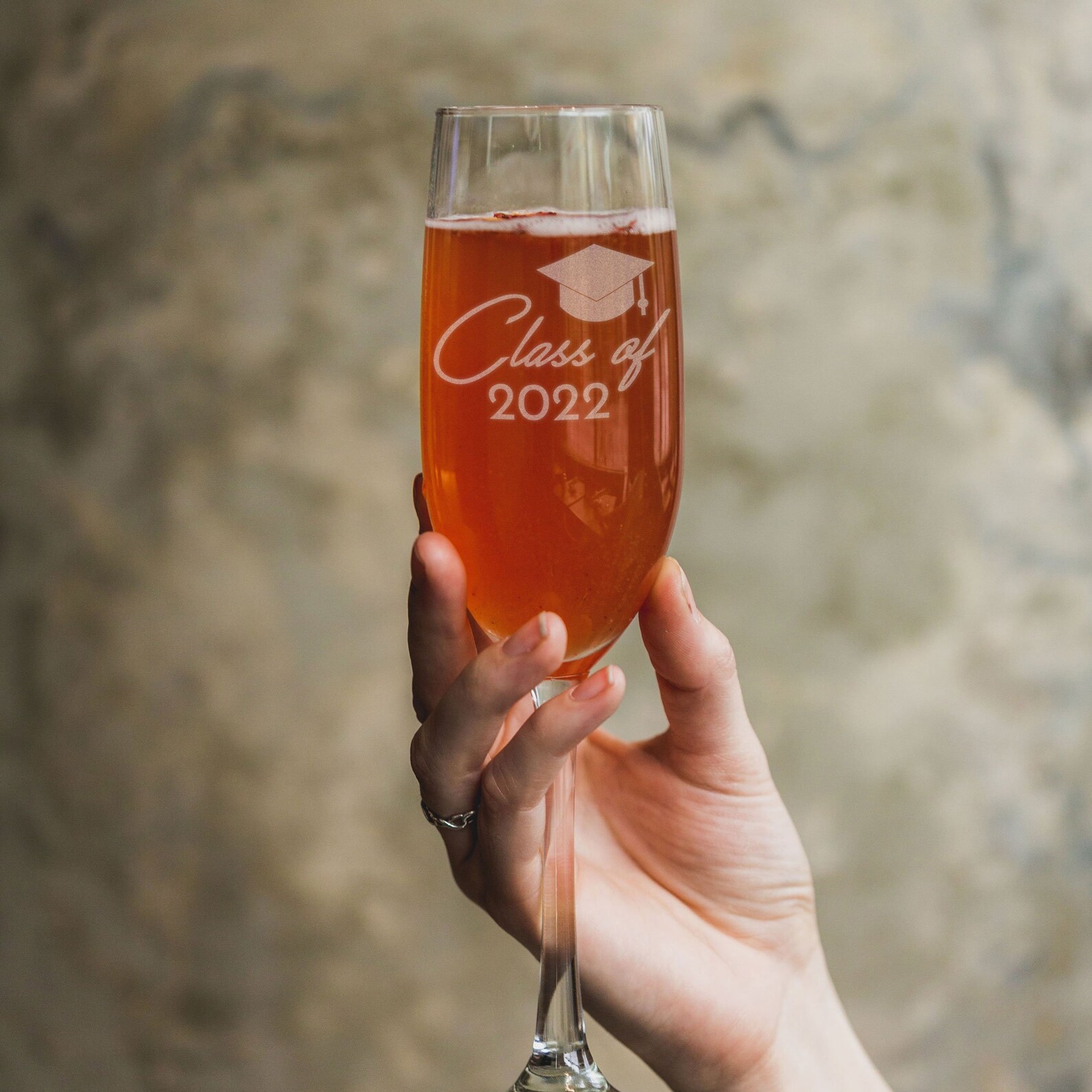 College Graduation Champagne Flute 2022 Graduate Toasting Etsy