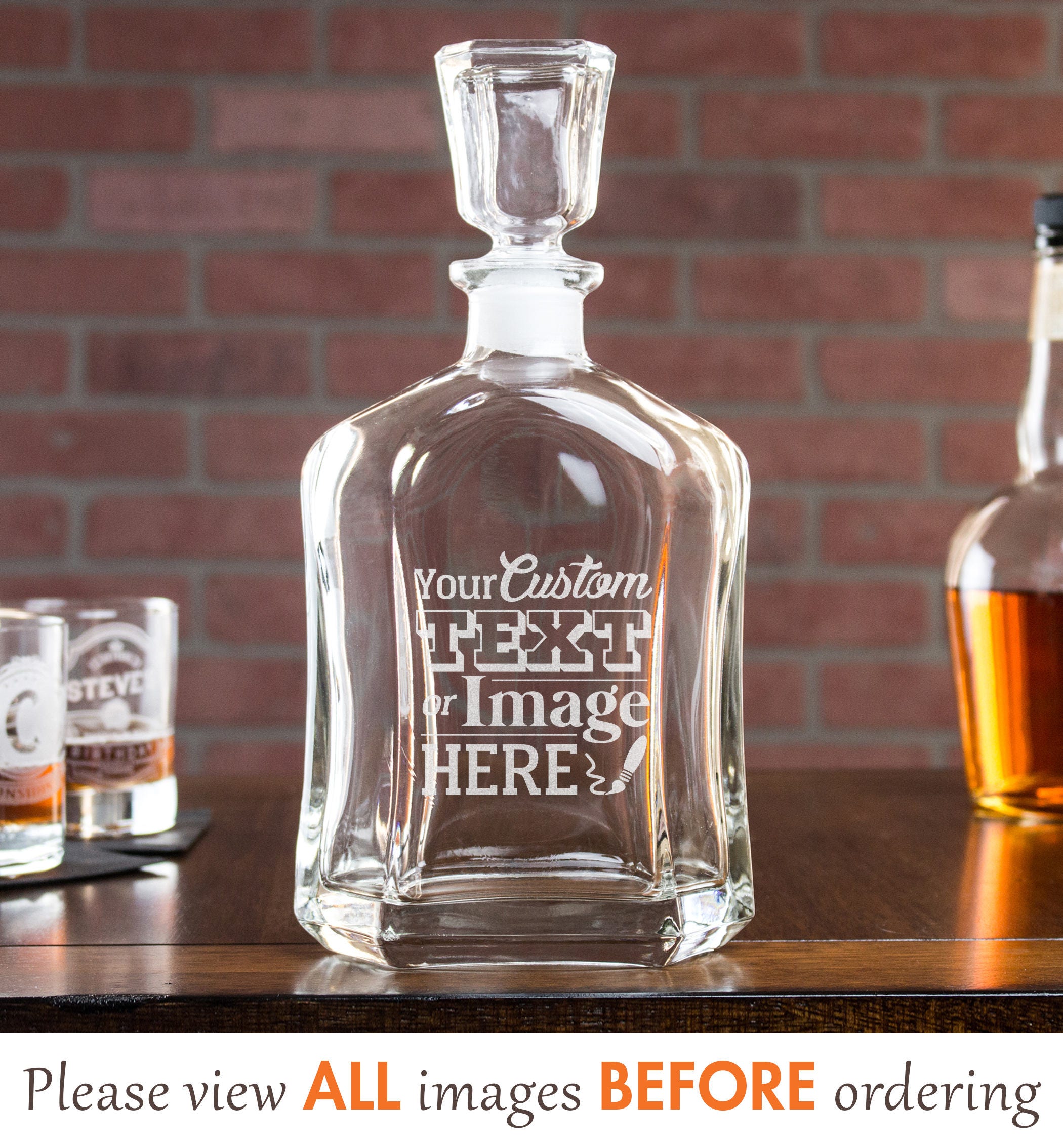 Personalized Whiskey Decanter Retirement Gift Custom Whiskey Etsy