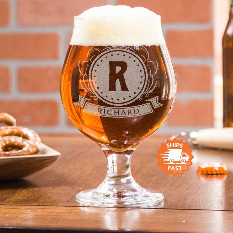 Personalized Beer Glass for Him Beer Glasses Make Great Etsy