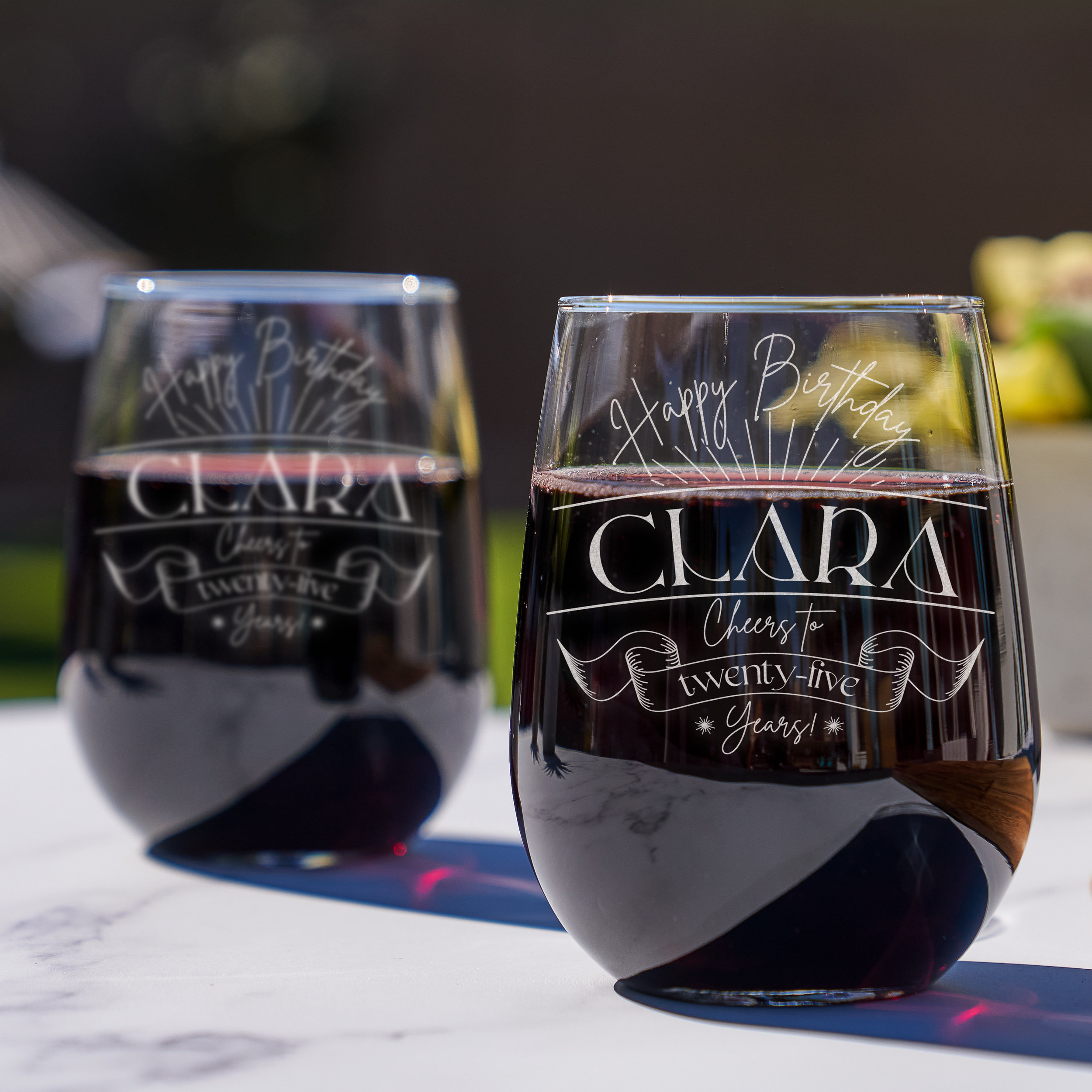 Happy 2024 birthday glass