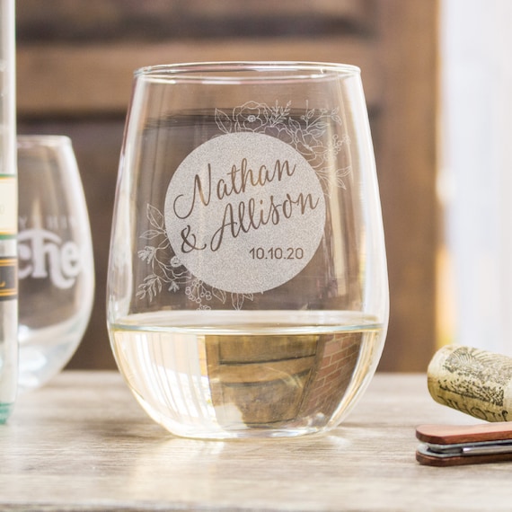 Personalized Crystal Glasses- great Wedding gift