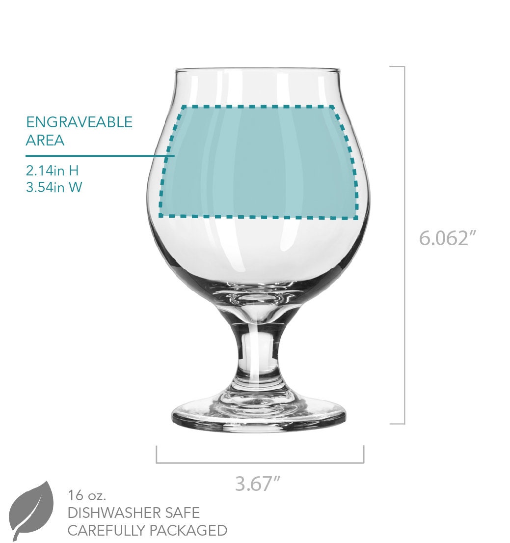 🍺 Vaso Cerveza Tulipán Personalizado 1 Pinta – Regalo Grabado Con Cualquier Mensaje – Ideal Para Cerveceros